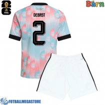 Fotballdrakt Barn Belgia Zeno Debast #2 Bortedraktsett VM 2026 Kortermet (+ Korte bukser)